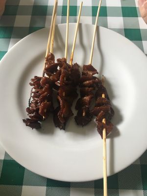 super delicious sate  at Depot Veggie in Yogyakarta