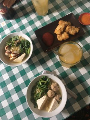 bakso & tempura at Depot Veggie in Yogyakarta