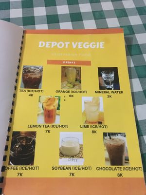 Updated Menu at Depot Veggie in Yogyakarta