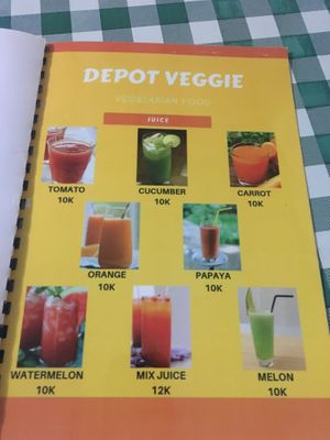 Updated Menu at Depot Veggie in Yogyakarta