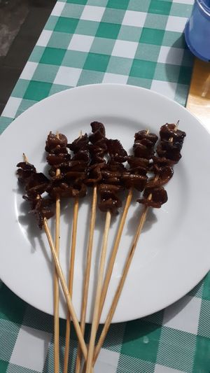 Sate (I think it's seitan!) at Depot Veggie in Yogyakarta