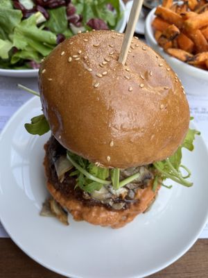 Very good vegan burger (beyond meat)  at Trappa in Ljubljana
