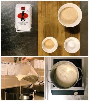 Vegan mozzarella in the making. Photo by Trappa on Facebook. at Trappa in Ljubljana