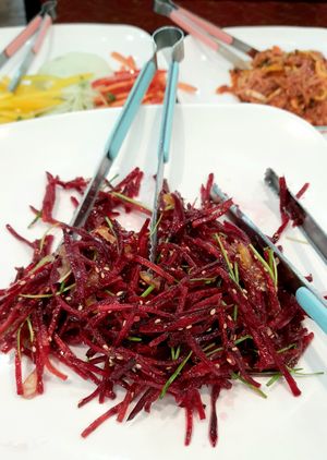 beetroot Yuzu salad #Veganuary at Tteul Ahn Chae in Suwon