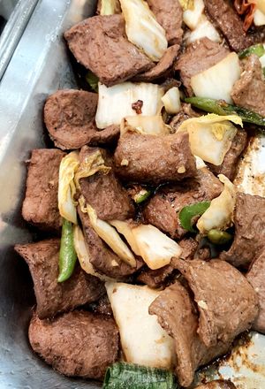 Bulgogi-style mock meat 콩불고기 at Tteul Ahn Chae in Suwon