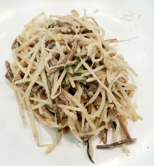 banchan with bracken and mungbean sprouts 고사리숙주나물 at Tteul Ahn Chae in Suwon