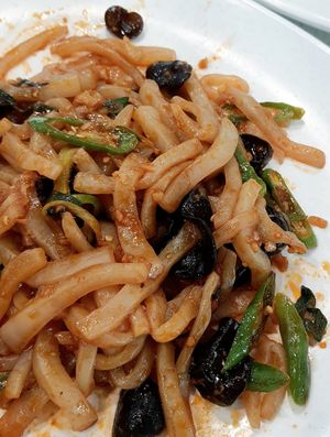 Konjac jelly salad 곤약무침 at Tteul Ahn Chae in Suwon