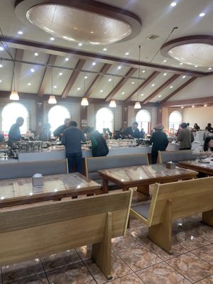 Buffet section & seats. Spacious!   at Tteul Ahn Chae in Suwon