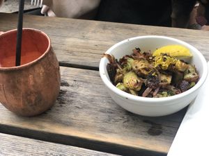 Roasted brussel sprouts  at Victoria Bar in Portland
