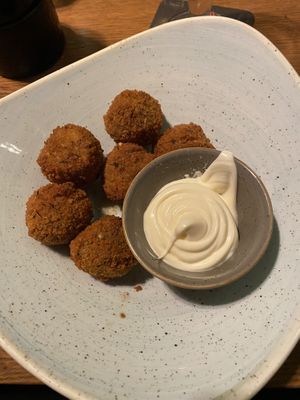 Vegan bitterballen at Slot Oostende in Goes