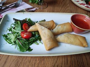 Fried springrolls at Slot Oostende in Goes