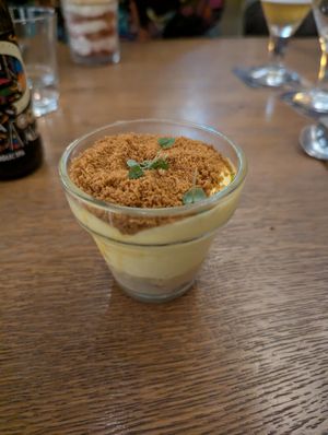 vegan "flower pot" dessert at Slot Oostende in Goes