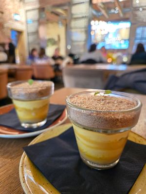 Dessert. Bloempotje - came in glass ... at Slot Oostende in Goes