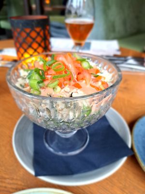 Vegan 'kip' cocktail at Slot Oostende in Goes
