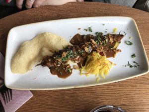 Vegan saté. Really good   at Slot Oostende in Goes