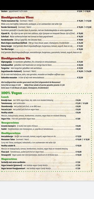 Vegan summer 2020 menu at Slot Oostende in Goes