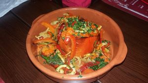 Mit Couscous gefüllte Paprika at La Tasca in Saarlouis