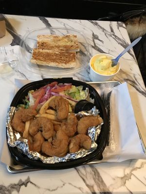 Vegan shrimp dinner and vegan galato! I gotta get back here  at Nicky's of Beverly in Chicago