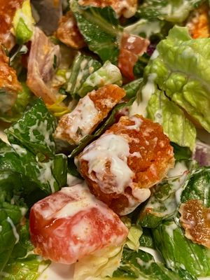 Vegan buffalo chicken salad w vegan ranch  at Nicky's of Beverly in Chicago