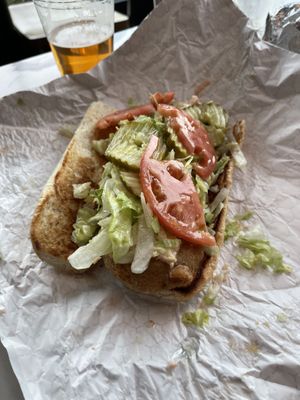 Vegan Shrimp Po’Boy  at Nicky's of Beverly in Chicago