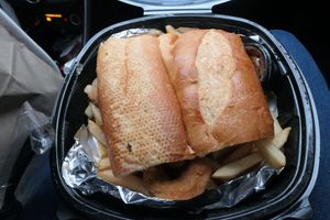 Vegan Shrimp Dinner (French bread) at Nicky's of Beverly in Chicago