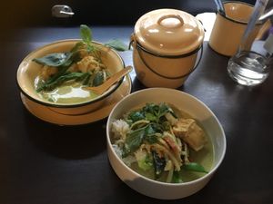 lunch - tofu green curry - 3 chillies 🔥  at Kin Khao in Ghent