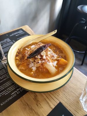 Sweet potato & peanut massaman curry at Kin Khao in Ghent