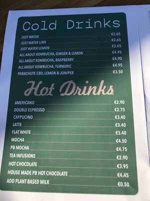 Menu at Nutbutter in Dublin