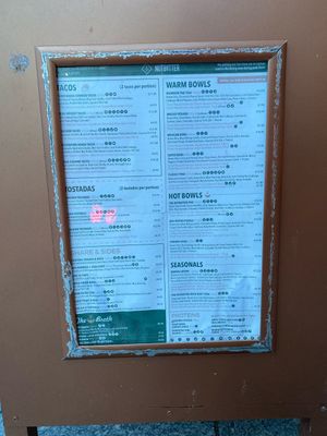 Menu  at Nutbutter in Dublin