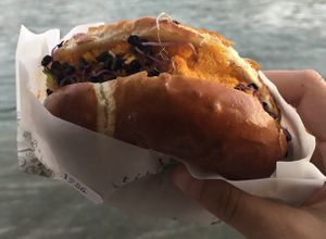 yummy vegan bagel at Tibits in Basel