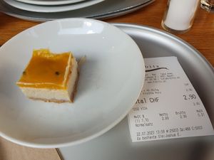 Vegan cake at Tibits in Basel