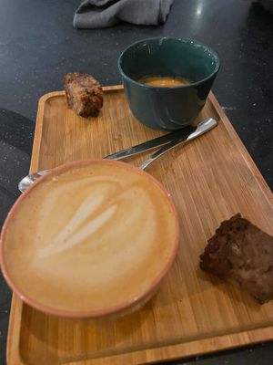 Café cortado and espresso  at Camion in Antwerpen