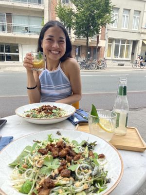 Incredible salad!  at Camion in Antwerpen