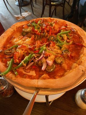 Mexican pizza - hot sauce base (only get this if we really really like hot sauce)   at Fat Badgers Pizza Bar in Queenstown