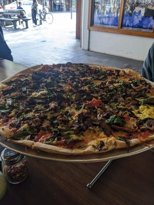 Vegan princess large at Fat Badgers Pizza Bar in Queenstown