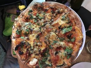 The princes (vegan) at Fat Badgers Pizza Bar in Queenstown