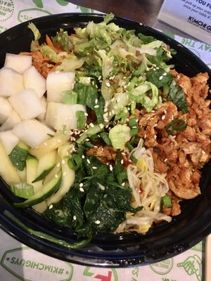 Vegan bibimbap bowl   at Kimchi Guys in St Louis