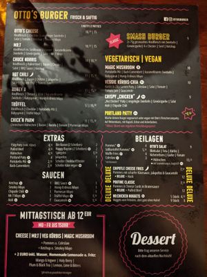 Menu at Otto's Burger - Lange Reihe in Hamburg
