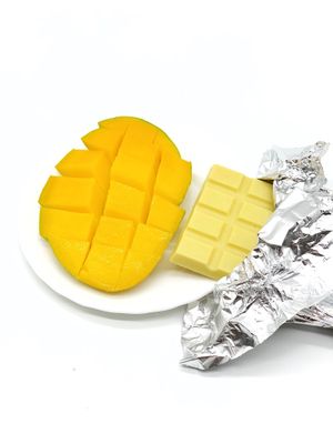 Vegan mango chocolate at Green Corner in Moscow