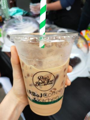 Kopi Nusantaren (Almond Milk Latte) at Ray's Bottle of Joe in Jakarta