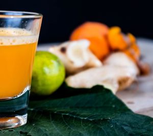 Carrot turmeric shot! at Friendship Concept in Pai