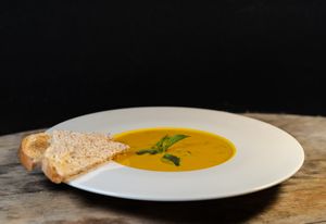 vegan pumpkin soup at Friendship Concept in Pai