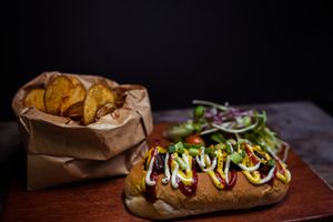 vegan beyond hotdog at Friendship Concept in Pai