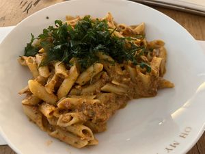 Gluten free pasta dish   at The Gardener's Nosh in Stuttgart