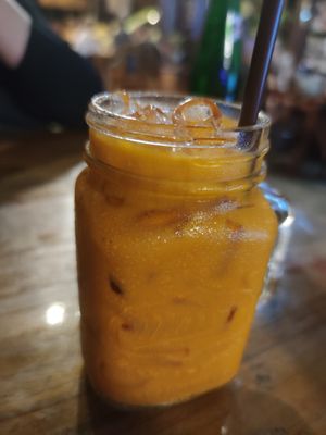 Iced Thai Tea with soy milk at Bar How in Huay Xai