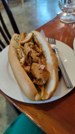 Tofu sandwich at Bar How in Huay Xai