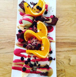 raw banana split at Crudessence - Rachel in Montreal