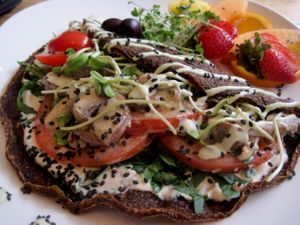 Brunch crepes. Very very good. at Crudessence - Rachel in Montreal