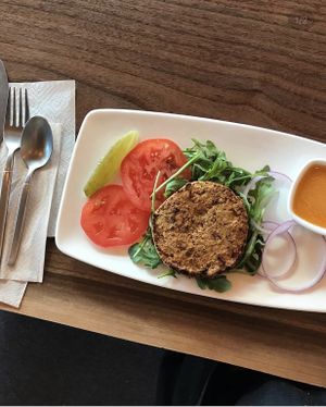 Jeb’s No Bull Burger (vegan)! at Daily Clean in Sioux Falls