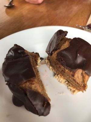 Vegan peanut butter and chocolate ‘cup’ at Halo in Queenstown